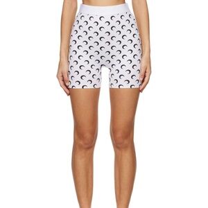 White/black Small Marine Serre shorts